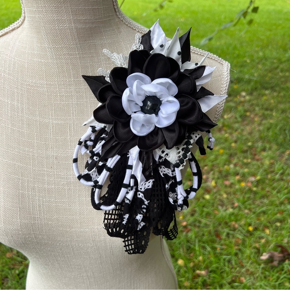 Scrappy Fabric Flower Pin